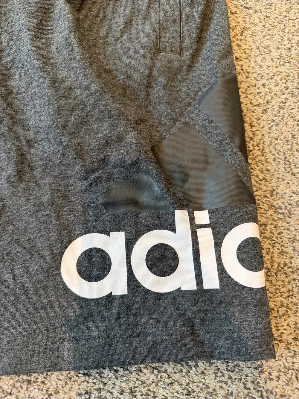 adidas Men's Dark Gray Athletic Shorts with Logo